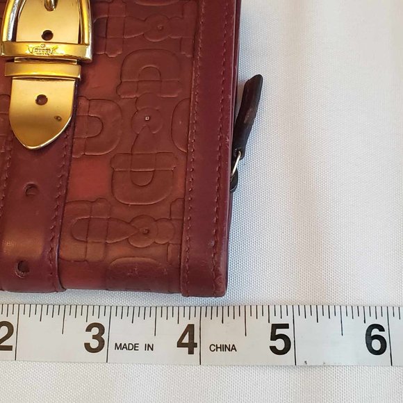 GUCCI Vintage Bordeaux Leather Compact Wallet w COA - Picture 12 of 16